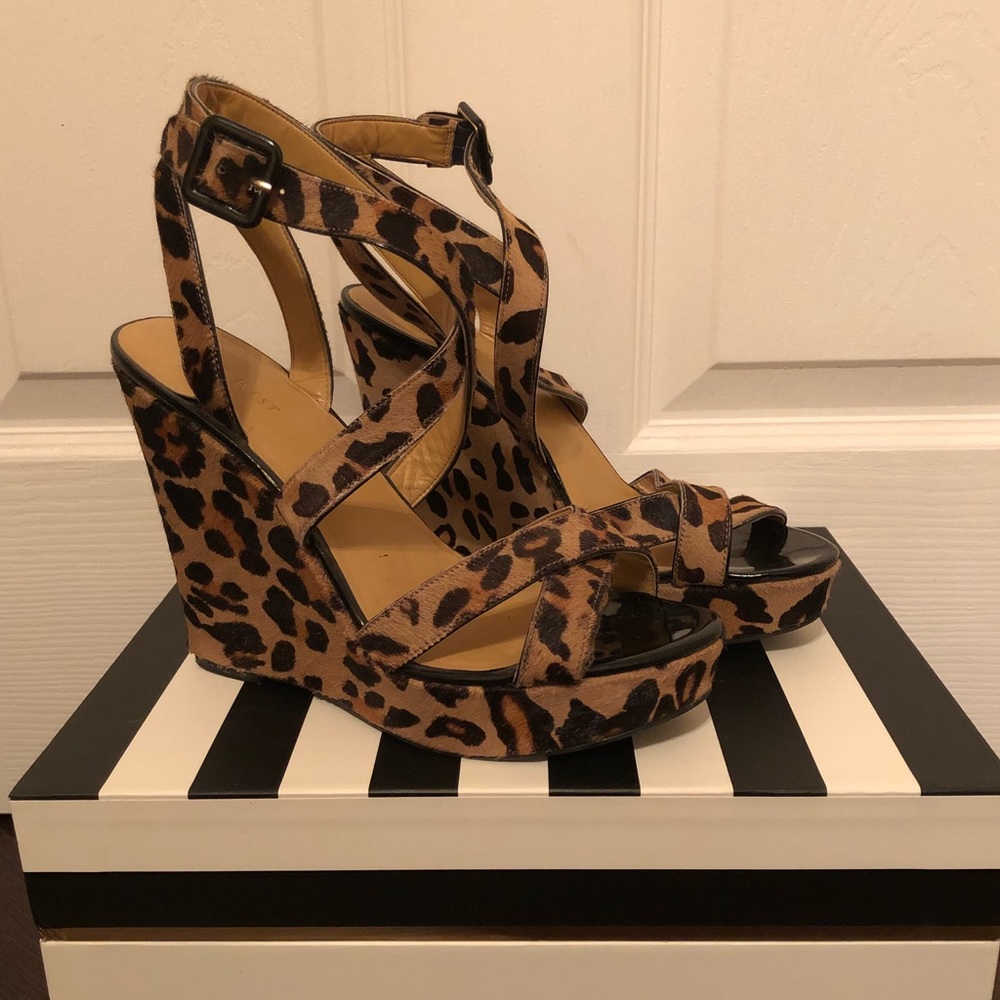 Cheetah print wedges